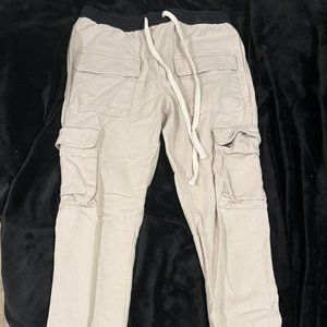 Khaki / Cream Urban Outfitters Standard Cloth Large Cargo Pants